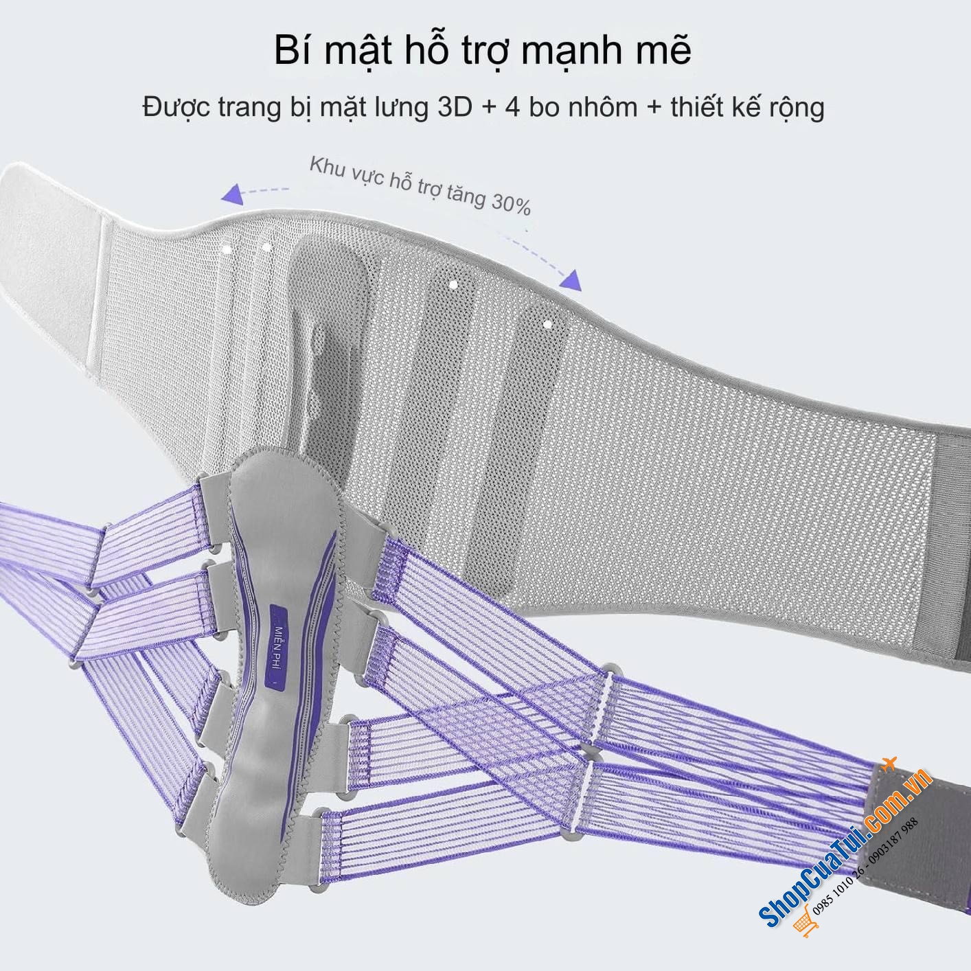 Đai hỗ trợ cột sống Freetoo 3D hỗ trợ thắt lưng khỏi các vấn đề khó vận động như thoát vị đĩa đệm, đau thần kinh tọa , vẹo cột sống,...