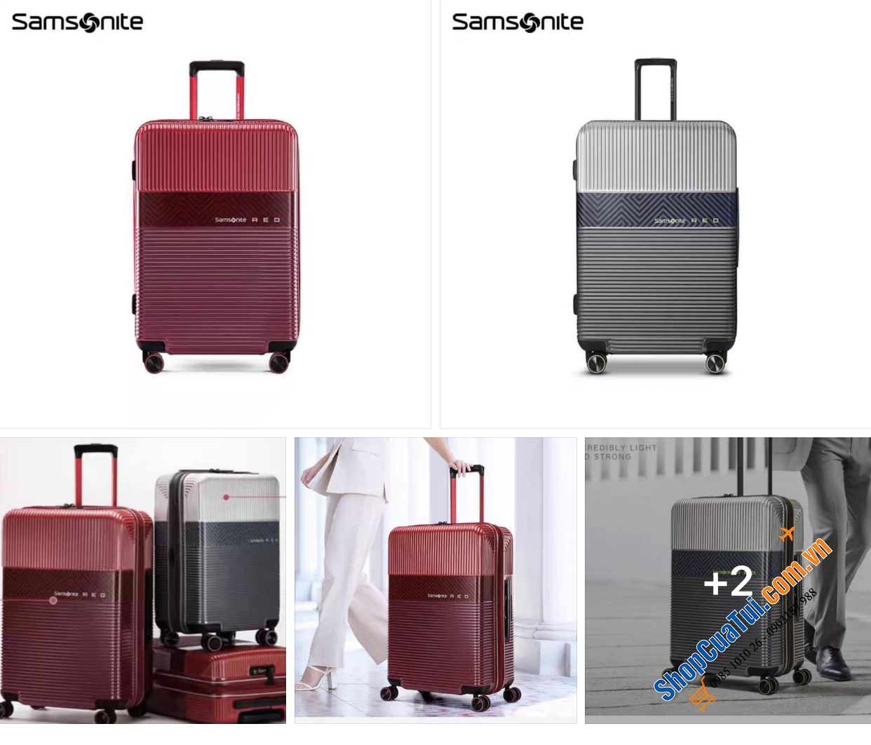 Valy Spinner Robo II phiên bản giới hạn của Samsonite Red siêu sang, dòng doanh nhân đỉnh cao size cabin 20 inch