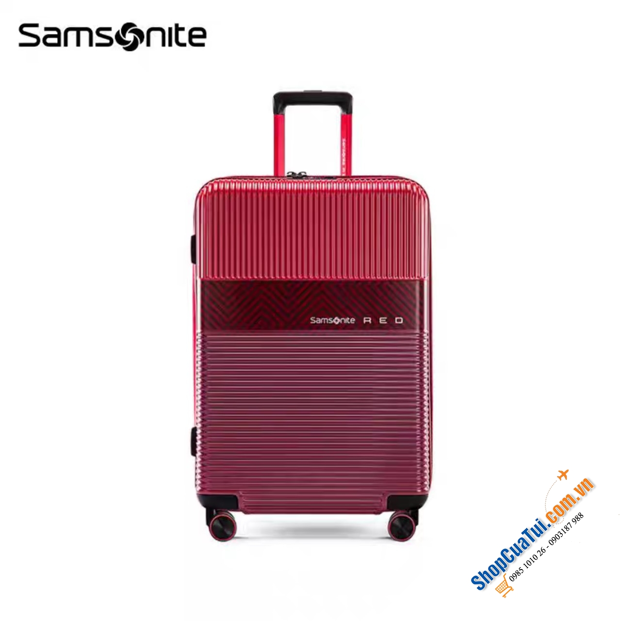 Valy Spinner Robo II phiên bản giới hạn của Samsonite Red siêu sang, dòng doanh nhân đỉnh cao size cabin 20 inch