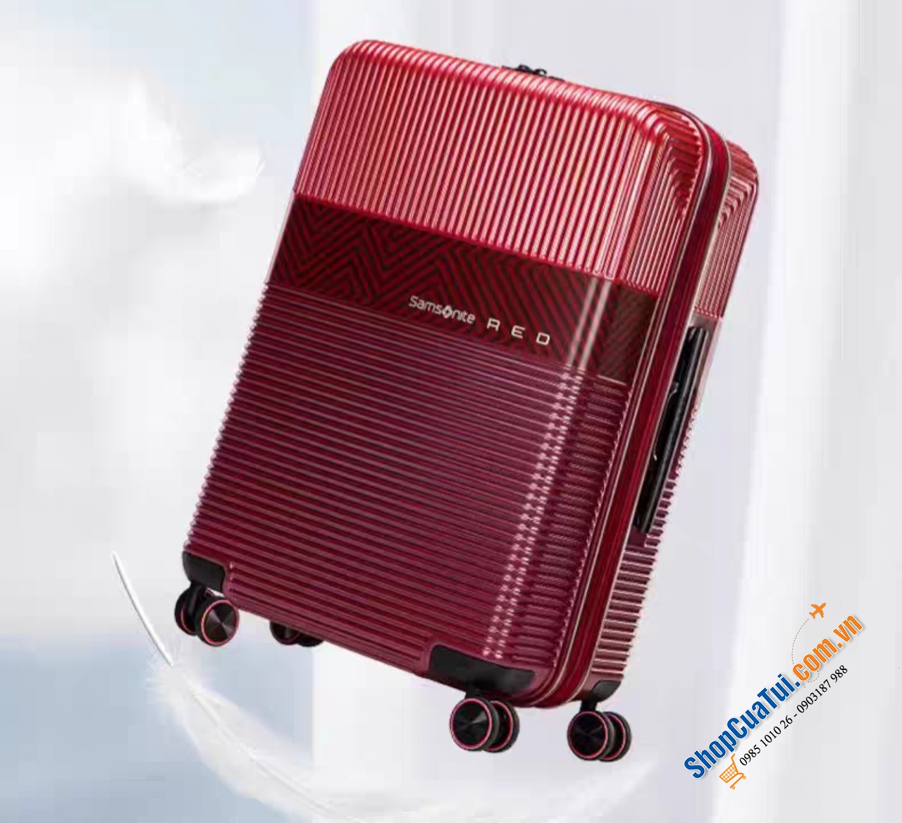 Valy Spinner Robo II phiên bản giới hạn của Samsonite Red siêu sang, dòng doanh nhân đỉnh cao size cabin 20 inch