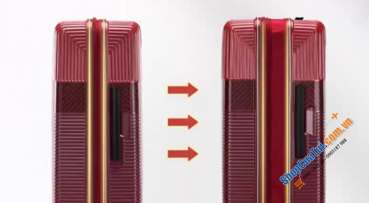 Valy Spinner Robo II phiên bản giới hạn của Samsonite Red siêu sang, dòng doanh nhân đỉnh cao size cabin 20 inch
