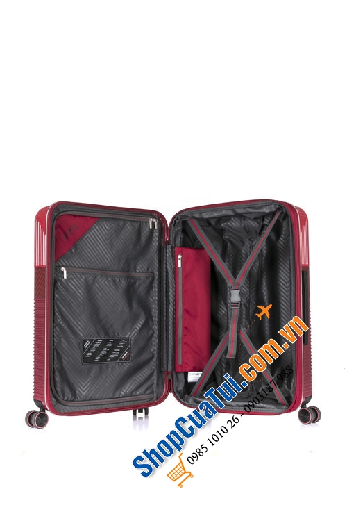 Valy Spinner Robo II phiên bản giới hạn của Samsonite Red siêu sang, dòng doanh nhân đỉnh cao size cabin 20 inch