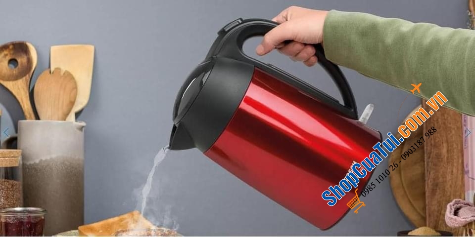 Ấm siêu tốc BOSCH TWK3P424 xịn xò màu đỏ.