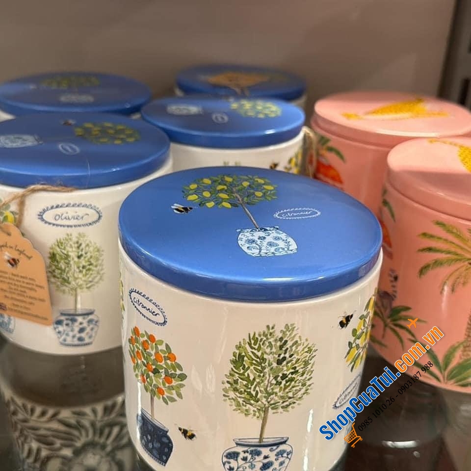 Hộp đựng cafe, đường, gia vị, bằng sứ..