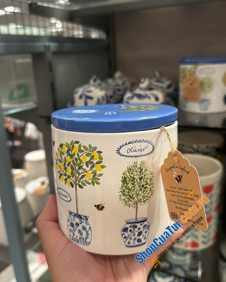 Hộp đựng cafe, đường, gia vị, bằng sứ..