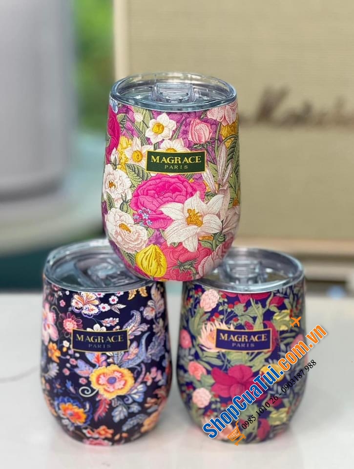 Cốc giữ nhiệt Magrace Paris 400ml - Giữ nóng 12h, giữ lạnh 12 tiếng bằng inox 304