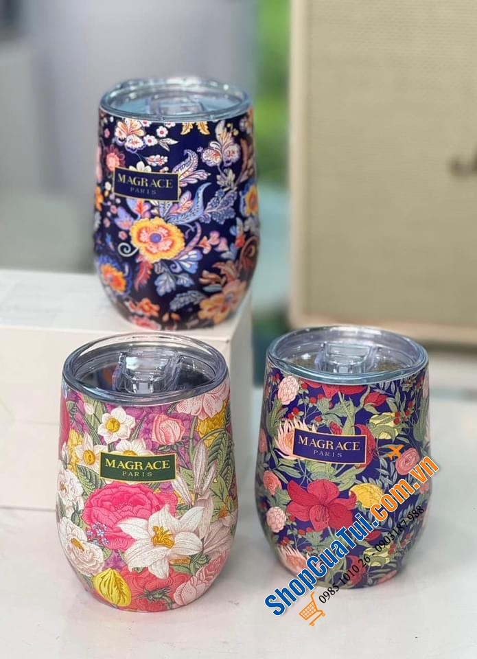 Cốc giữ nhiệt Magrace Paris 400ml - Giữ nóng 12h, giữ lạnh 12 tiếng bằng inox 304