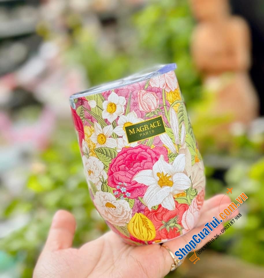 Cốc giữ nhiệt Magrace Paris 400ml - Giữ nóng 12h, giữ lạnh 12 tiếng bằng inox 304