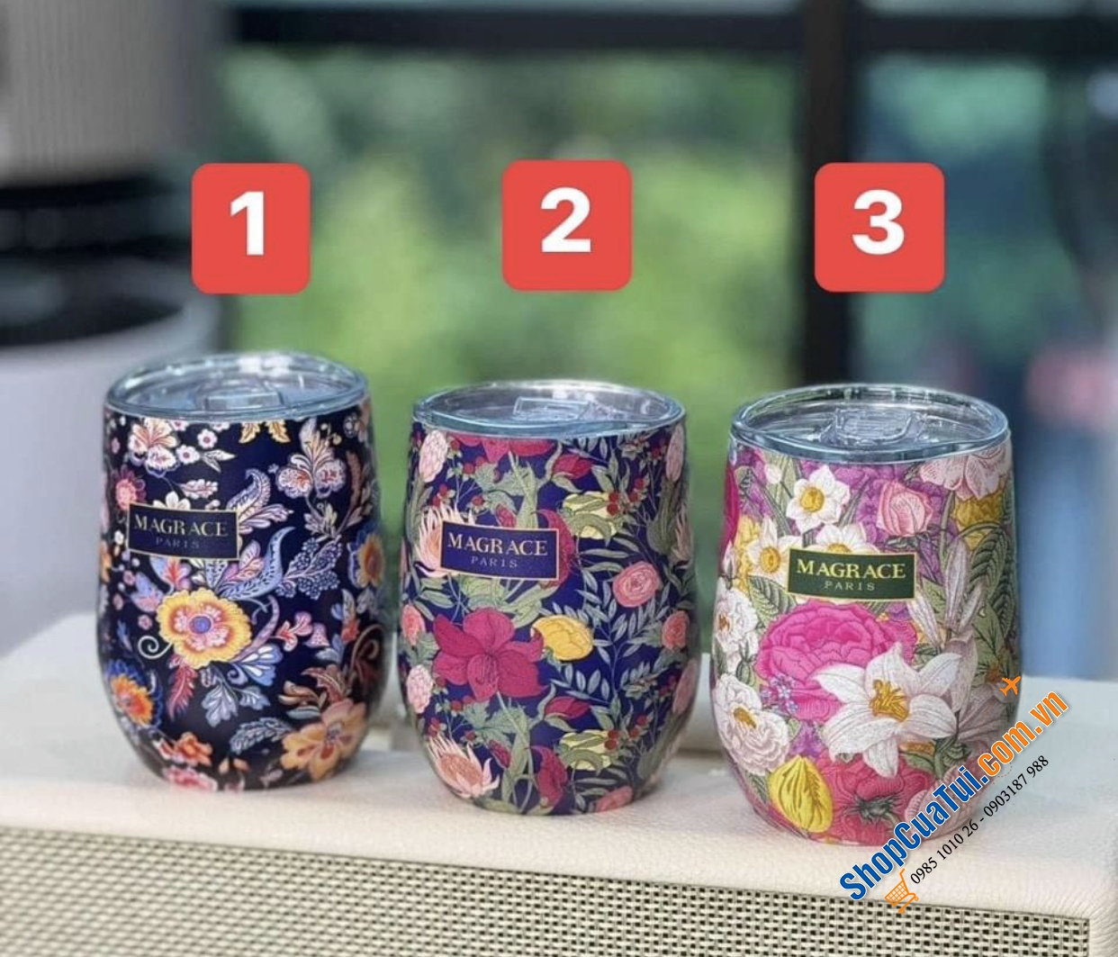 Cốc giữ nhiệt Magrace Paris 400ml - Giữ nóng 12h, giữ lạnh 12 tiếng bằng inox 304