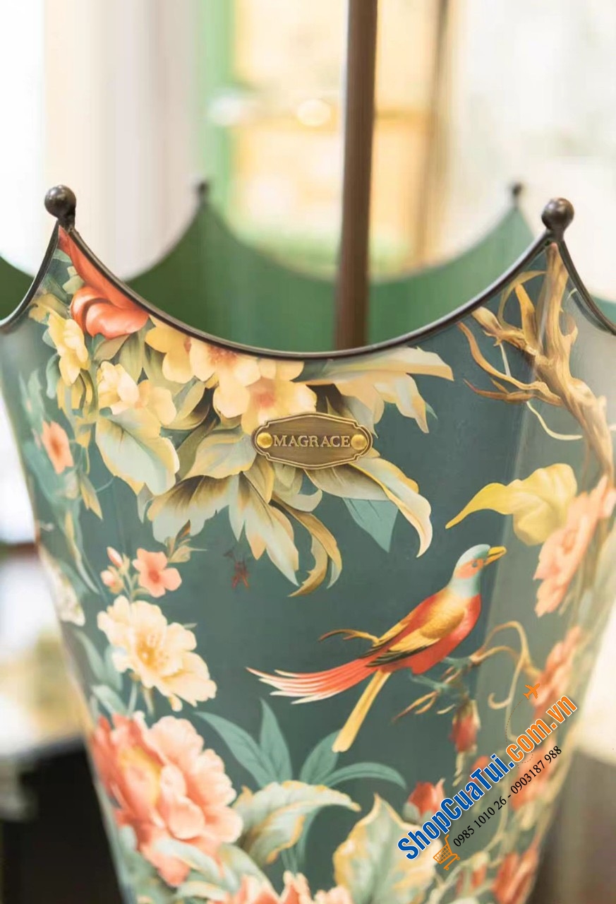 GIÁ ĐỰNG Ô MAGRACE PARIS HOA VINTAGE, size trung 60*32cm - Giá để ô cũng phải đẹp và lãng mạn, có 3 màu