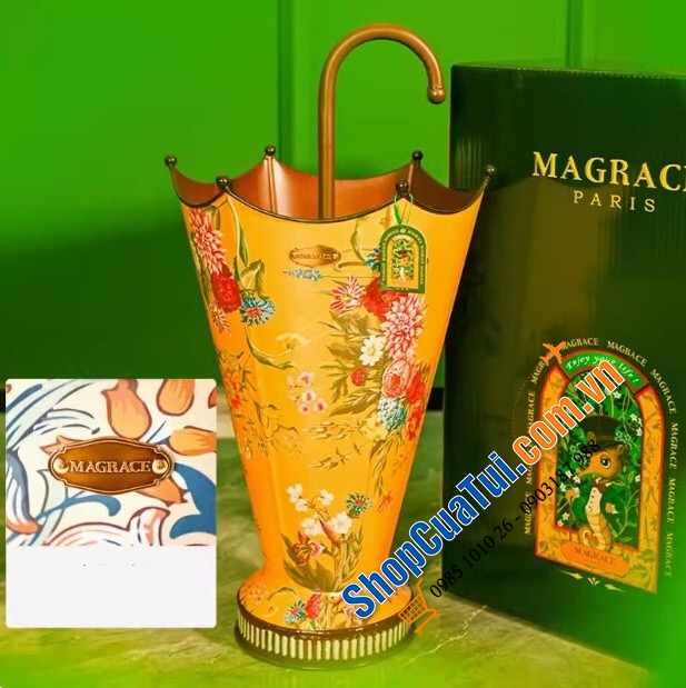 GIÁ ĐỰNG Ô MAGRACE PARIS HOA VINTAGE, size trung 60*32cm - Giá để ô cũng phải đẹp và lãng mạn, có 3 màu