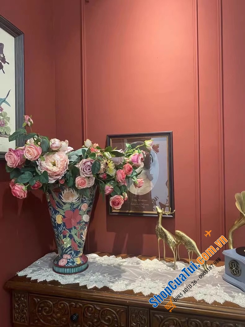 GIÁ ĐỰNG Ô MAGRACE PARIS HOA VINTAGE, size trung 60*32cm - Giá để ô cũng phải đẹp và lãng mạn, có 3 màu
