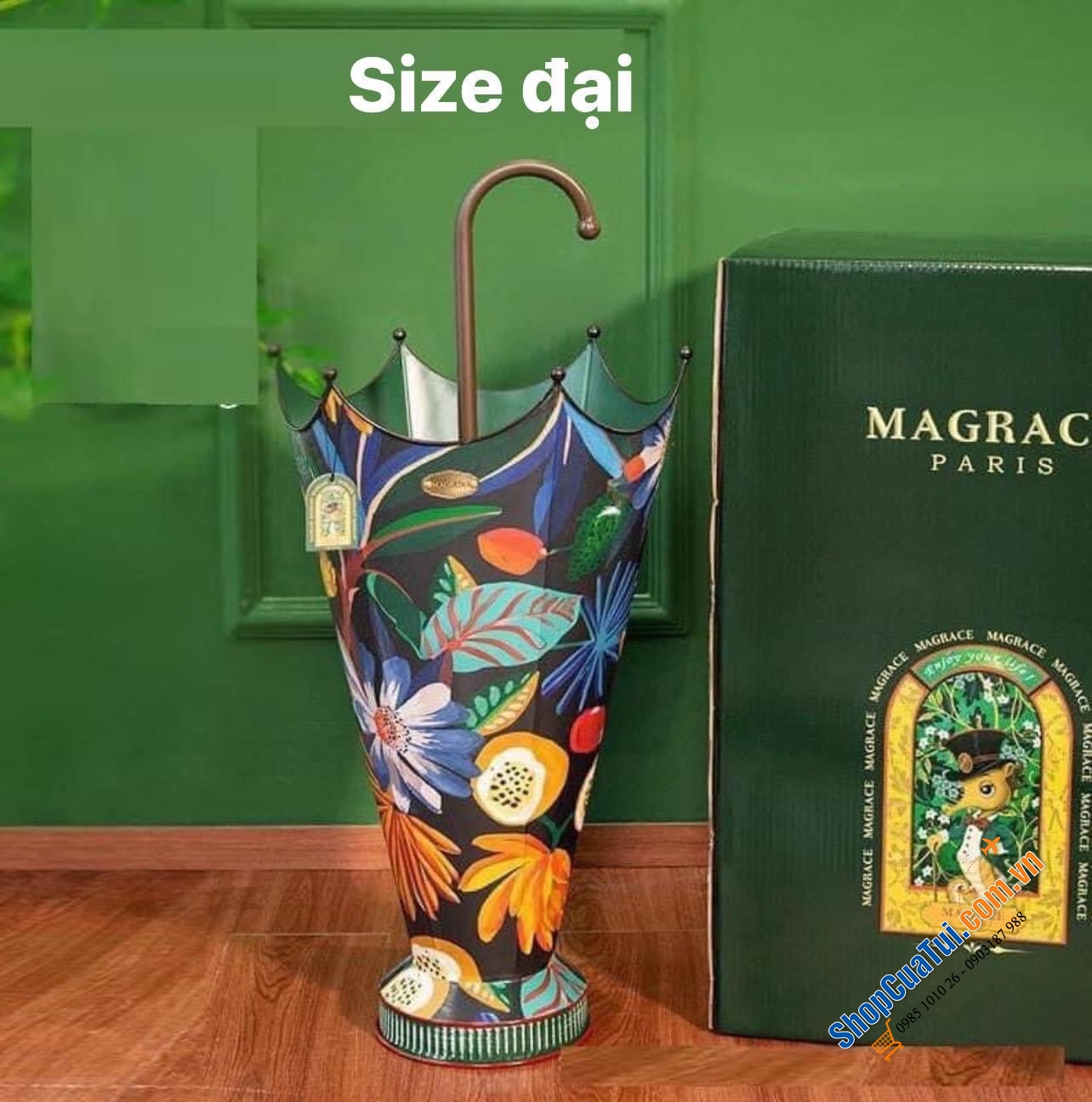 GIÁ ĐỰNG Ô MAGRACE PARIS HOA VINTAGE, size trung 60*32cm - Giá để ô cũng phải đẹp và lãng mạn, có 3 màu