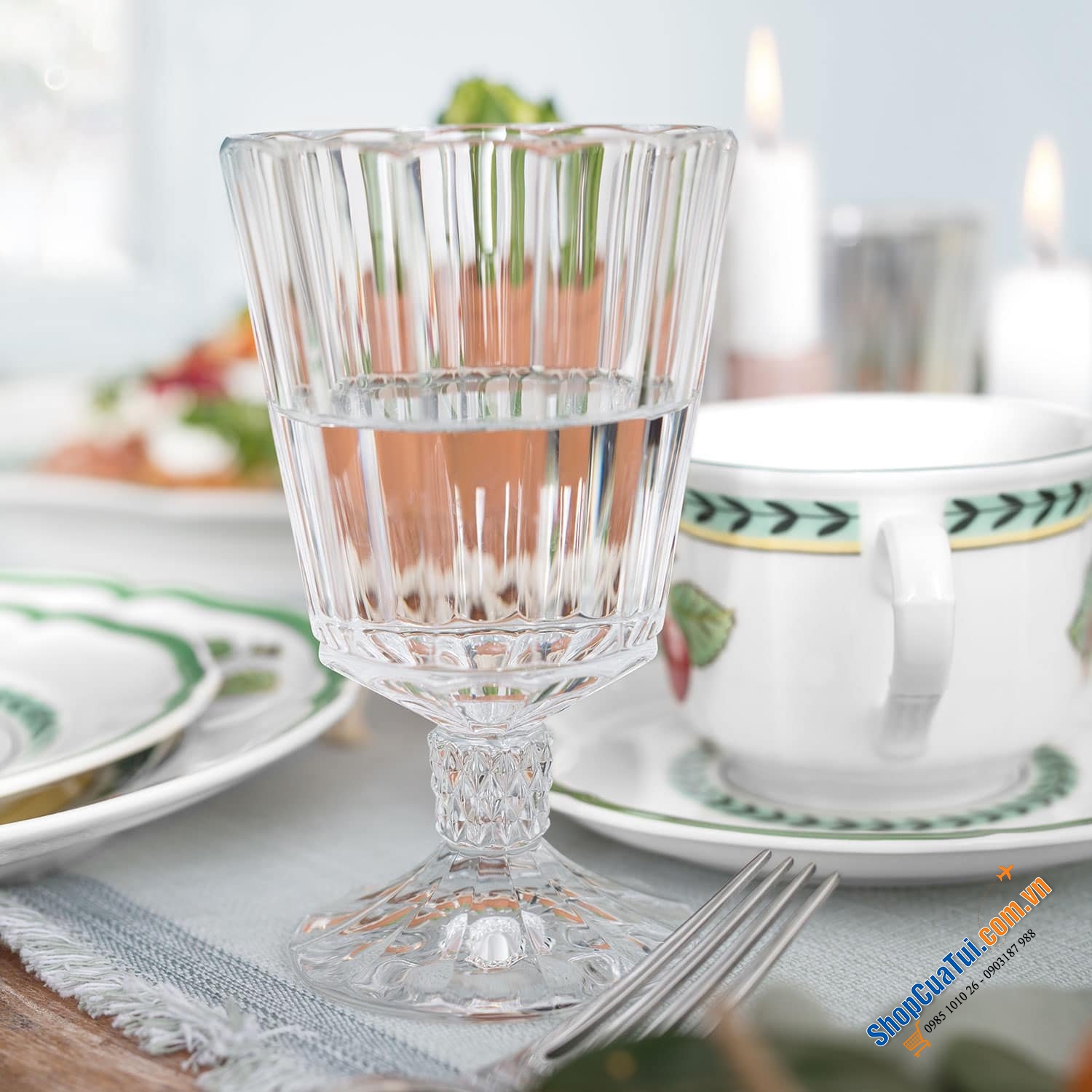 Set 4 Ly Nước Villeroy Boch 320ml Opera - Made in Germany - biểu tượng lung linh của những năm 1920 và các sự kiện opera lễ hội