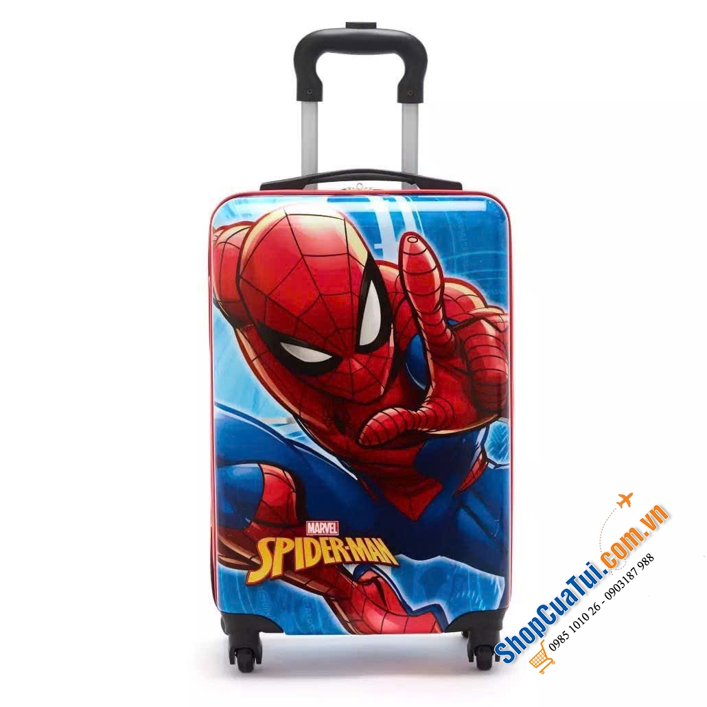 Vali trẻ em chính hãng Disney Spider Man, Disney Princess,  Disney Pixar Cars - 3 màu - Với hình ảnh nhân vật kinh điển, chiếc valy cùng bé đi khám phá khắp nơi