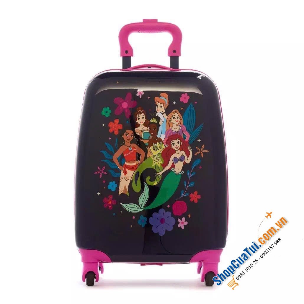 Vali trẻ em chính hãng Disney Spider Man, Disney Princess,  Disney Pixar Cars - 3 màu - Với hình ảnh nhân vật kinh điển, chiếc valy cùng bé đi khám phá khắp nơi