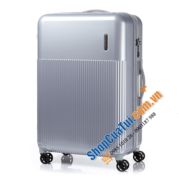 Vali Samsonite Spinner Rectrix Màu Bạc Size 20 inch cabin - valy có kiểu dáng nhỏ gọn, nổi bật với tông màu  tinh tế