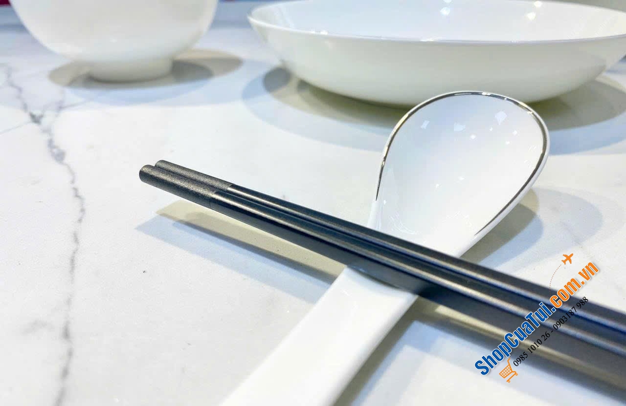 SET 10 ĐÔI ĐŨA SỢI THỦY TINH TITANIUM - SIÊU PHẨM NÂNG CẤP 2024 CỦA HÃNG ĐŨA NỔI TIẾNG ALLOY CHOPSTICK  - Dùng trong hệ thống các khách sạn, nhà hàng 5 sao