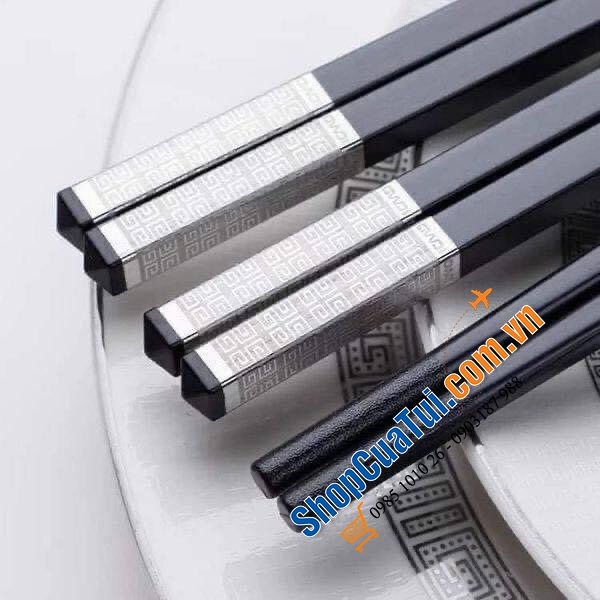 SET 10 ĐÔI ĐŨA SỢI THỦY TINH TITANIUM - SIÊU PHẨM NÂNG CẤP 2024 CỦA HÃNG ĐŨA NỔI TIẾNG ALLOY CHOPSTICK  - Dùng trong hệ thống các khách sạn, nhà hàng 5 sao