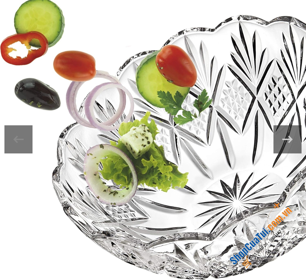 Sét 5 bát phục vụ Dublin - Sét 4 bát ăn cơm và 1 tô canh 22cm Dublin - pha lê tinh tế