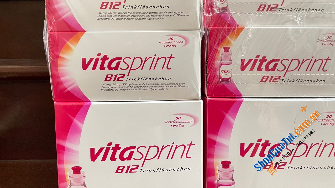 VITAMIN B12 VITASPRIN HỘP 30 LỌ - Phục hồi sức khoẻ sau ốm- giảm nhanh mệt mỏi - hỗ trợ  hệ thần kinh