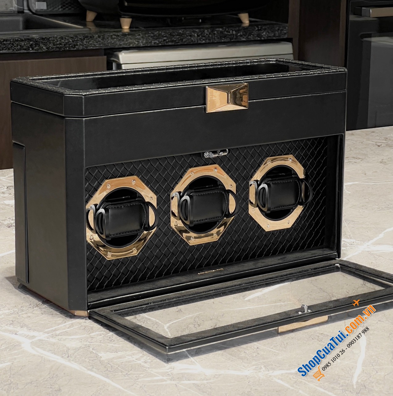 Hộp đồng hồ SONGMICS dành cho các loại đồng hồ cơ - không lo đồng hồ hết năng lượng