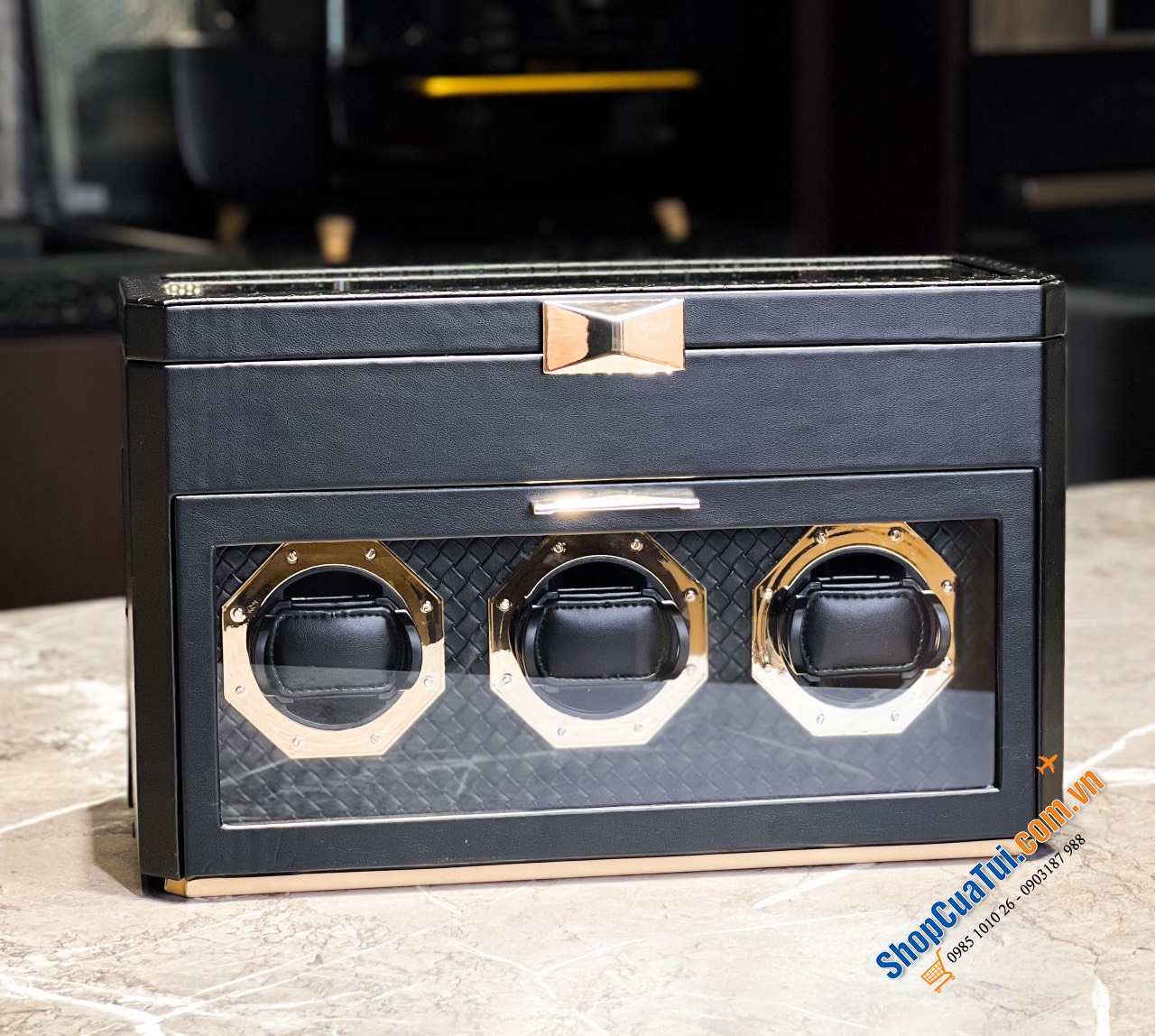 Hộp đồng hồ SONGMICS dành cho các loại đồng hồ cơ - không lo đồng hồ hết năng lượng