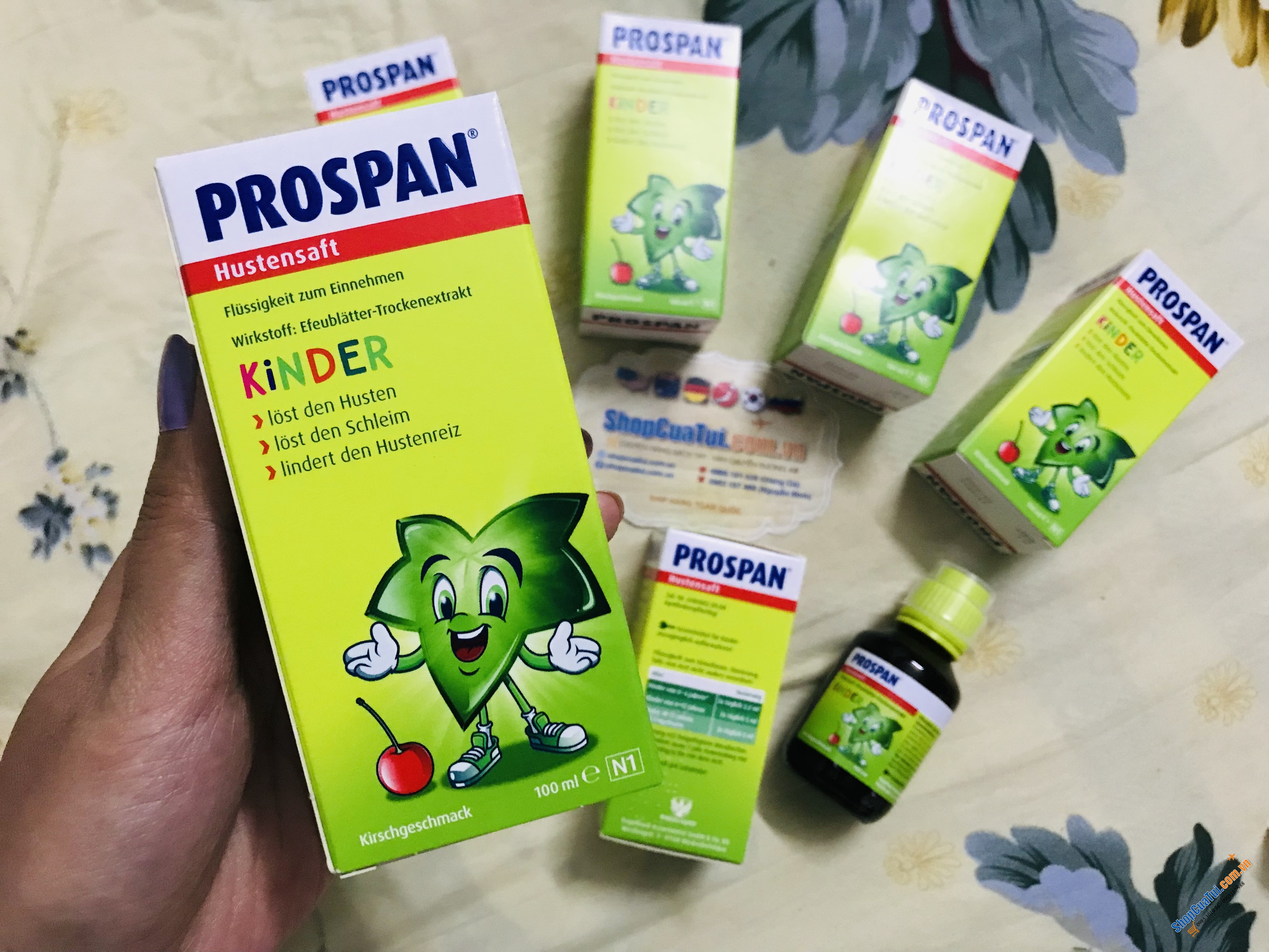 SIRO HO PROSPAN Đức mẫu vỏ mới 100ml với thành phần thảo dược tự nhiên