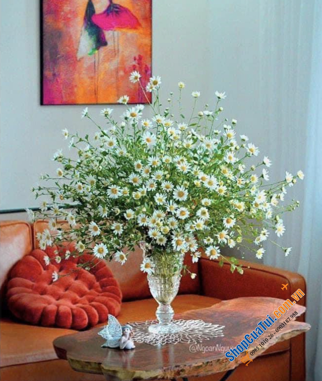 Lọ hoa cúp Glass Vase size 24.5cm hoặc 30cm