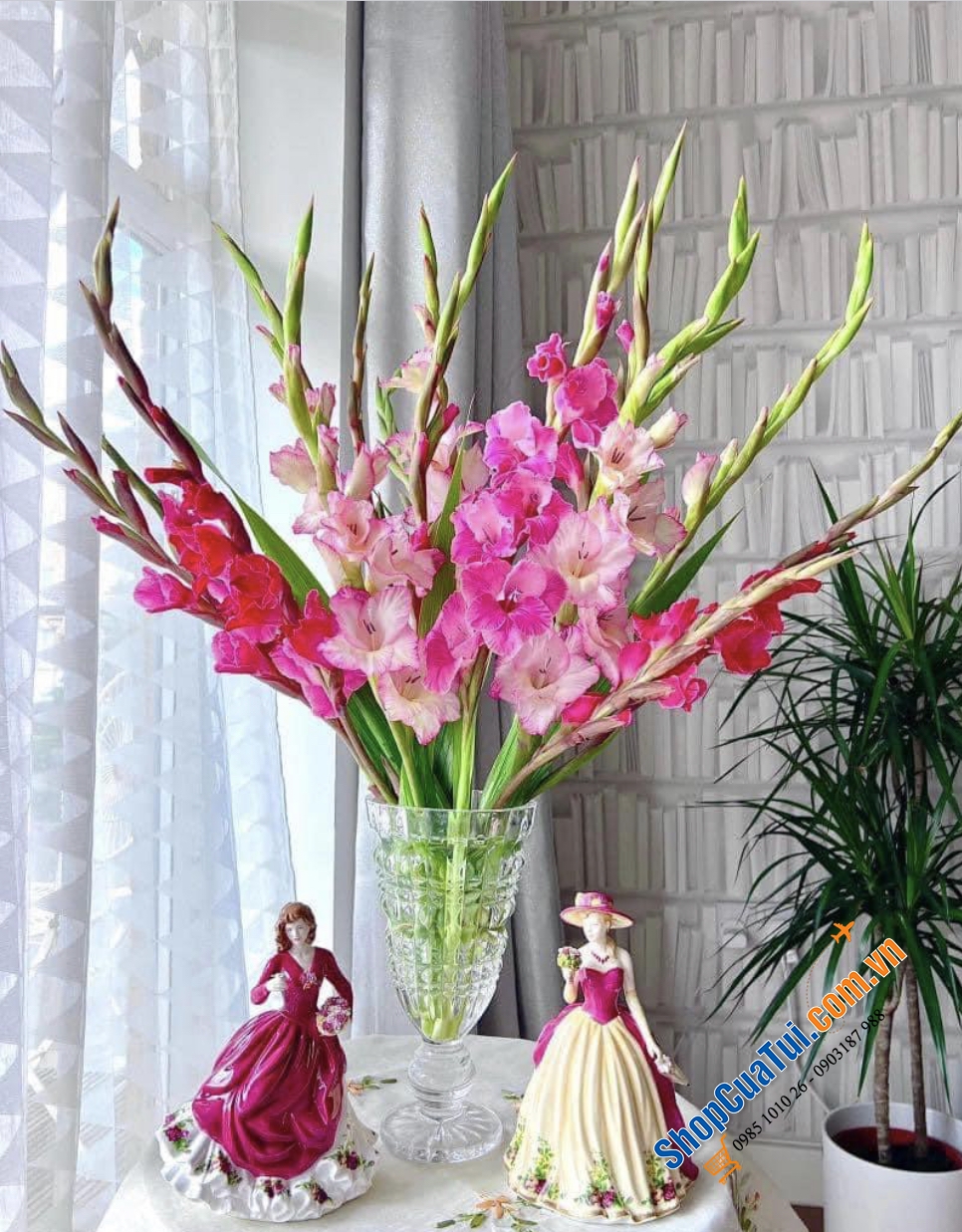 Lọ hoa cúp Glass Vase size 24.5cm hoặc 30cm