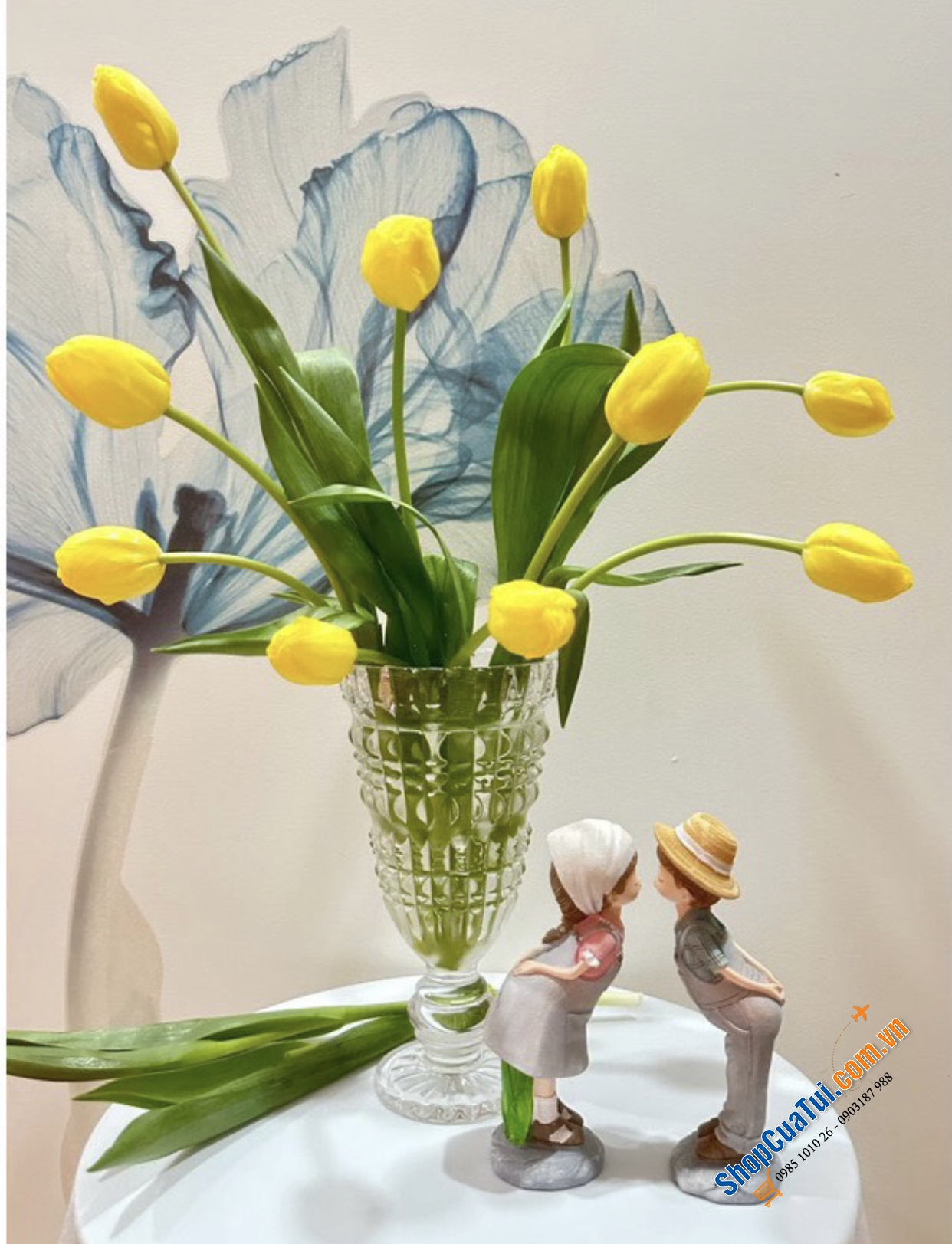 Lọ hoa cúp Glass Vase size 24.5cm hoặc 30cm