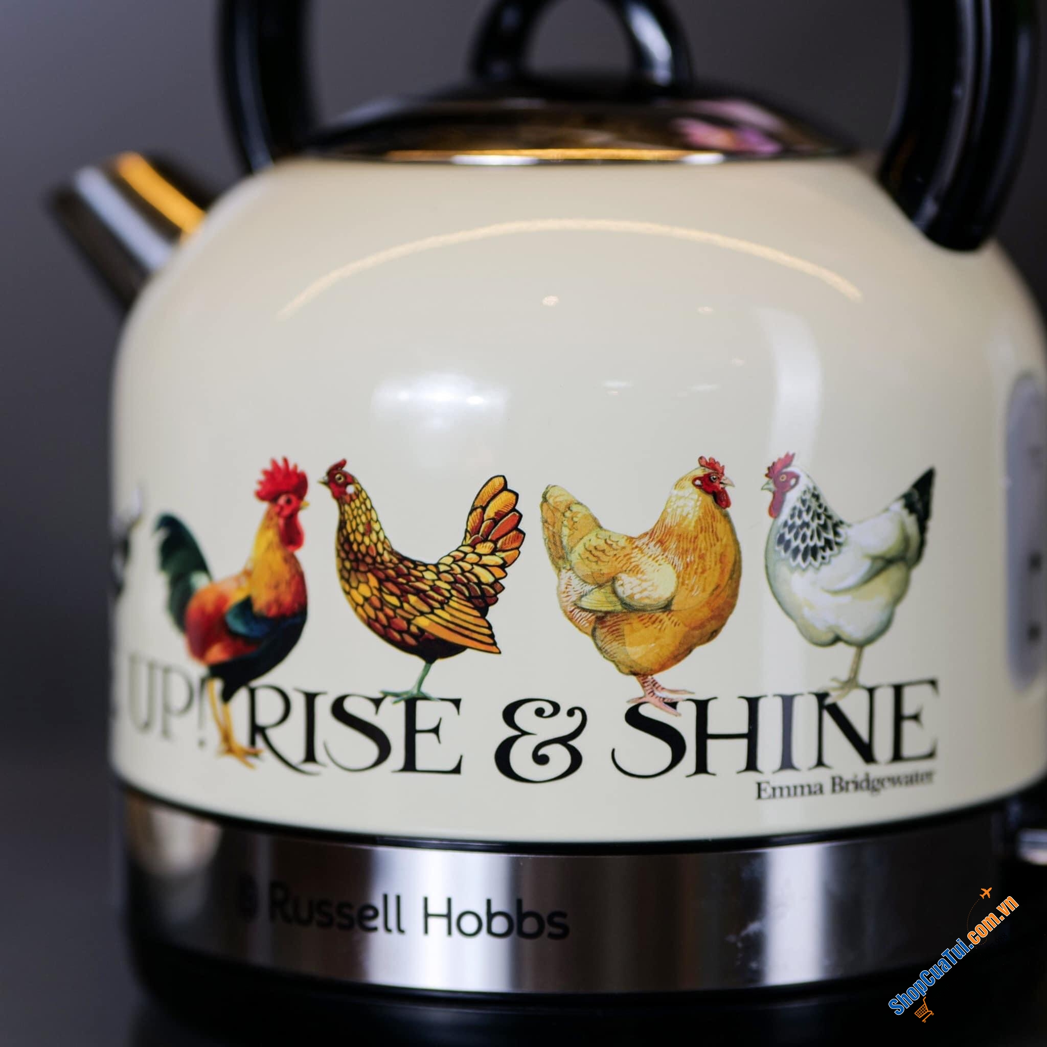 Ấm siêu tốc Russell Hobbs 26270, Công suất mạnh mẽ 3000W, Dung tích 1.5L phù hợp cho gia đình, văn phòng, hoặc các buổi tụ tập bạn bè