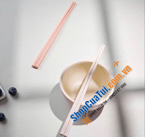 Sét 6 đôi đũa Zwilling màu hồng chất liệu nhựa PPS cao cấp bền và an toàn 25cm