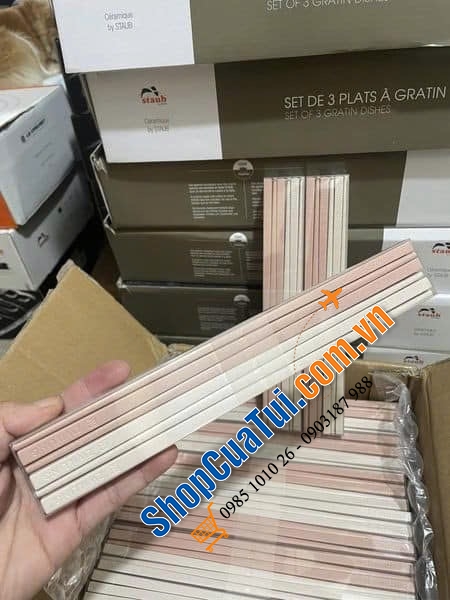 Sét 6 đôi đũa Zwilling màu hồng chất liệu nhựa PPS cao cấp bền và an toàn 25cm