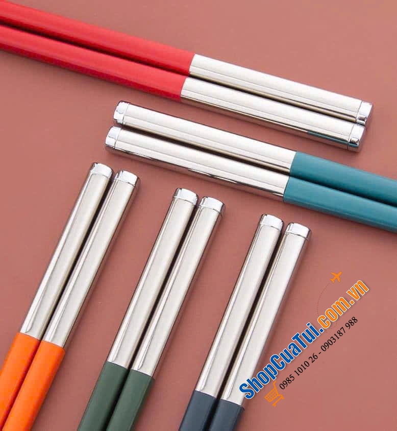 SET 5 ĐÔI ĐŨA SỢI THUỶ TINH CẦU VỒNG  hàng đặt riêng dùng cho khách sạn 5  siêu đẹp 27cm