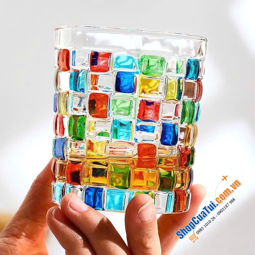 Sét 6 cốc thấp pha Lê cầu vồng MAGCOLOR 200ml