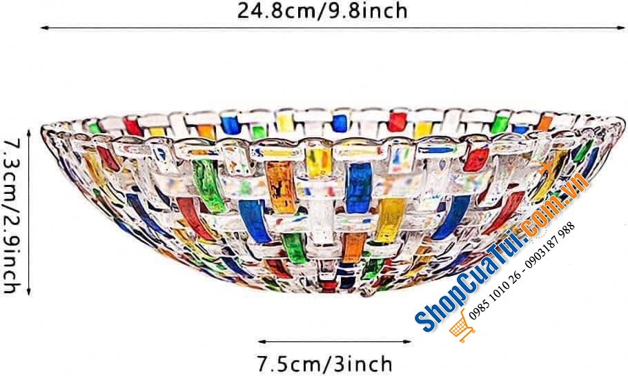 ĐĨA HOA QUẢ PHA LÊ SÂU LÒNG 25cm - Đĩa sâu lòng MAGCOLOR thiết kế bắt mắt, sang trọng, khúc xạ ánh sáng rực rỡ