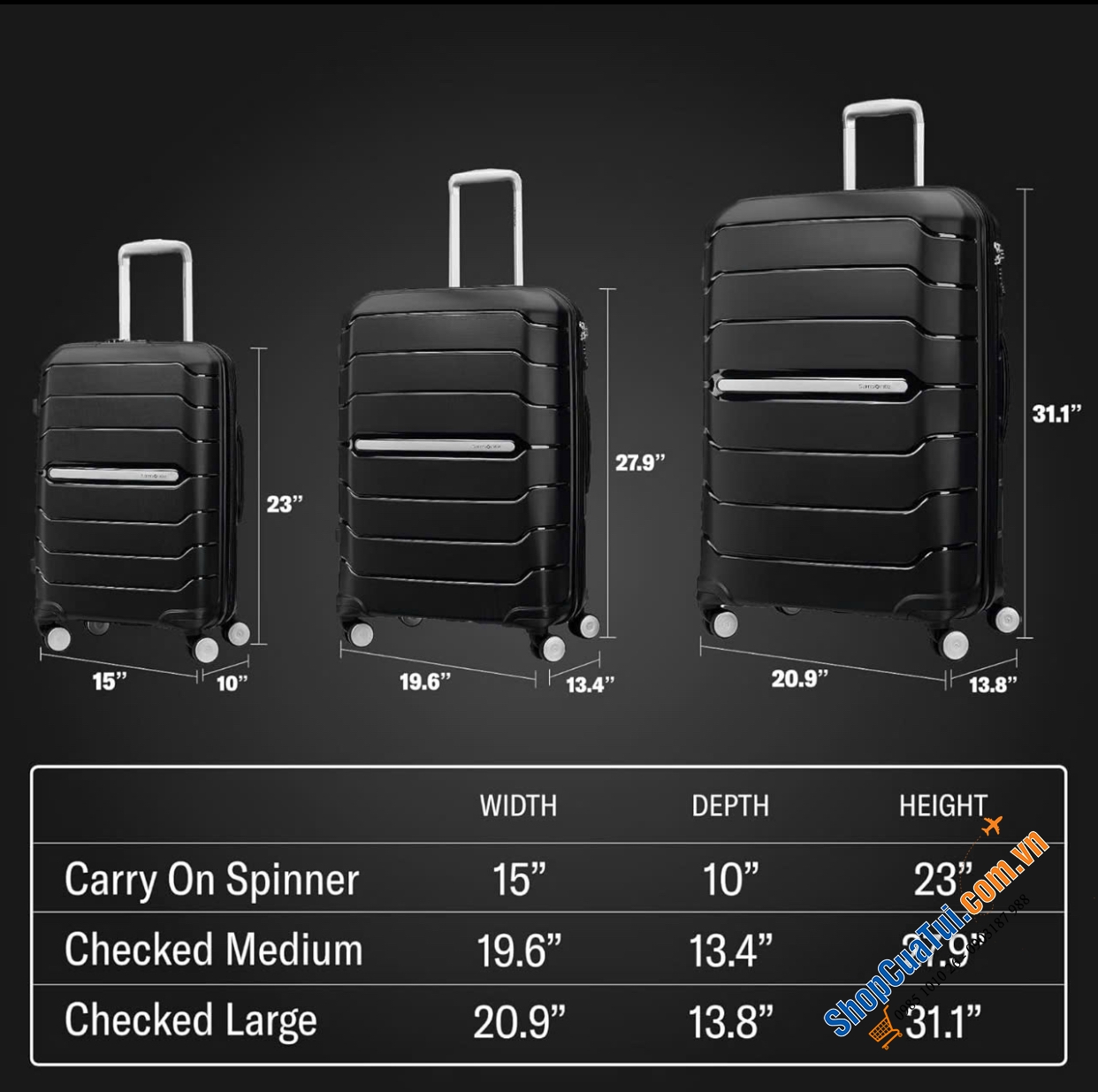 VALY SAMSONITE FREEFORM Size M cỡ Trung 25 inch - vali nhẹ và bền, mang lại sức mạnh và khả năng cơ động, tối ưu