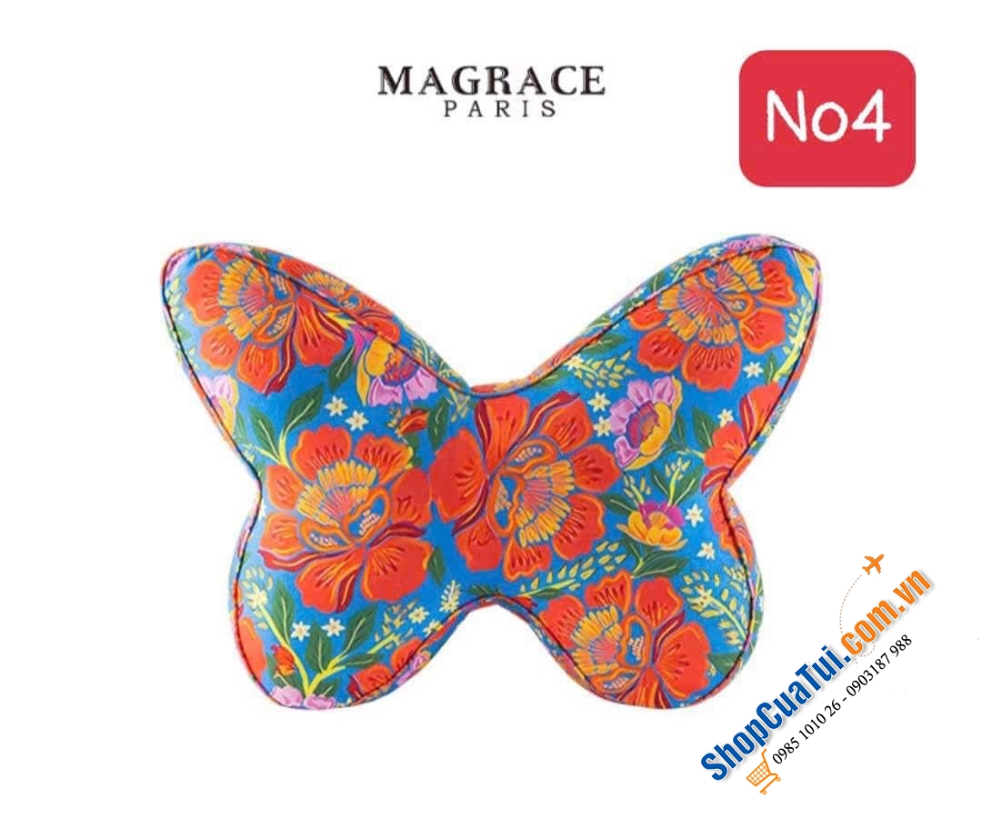 GỐI TỰA BUTTERFLY MAGRACE 55x38cm hình cánh bướm XINH QUÁ, có 5 màu