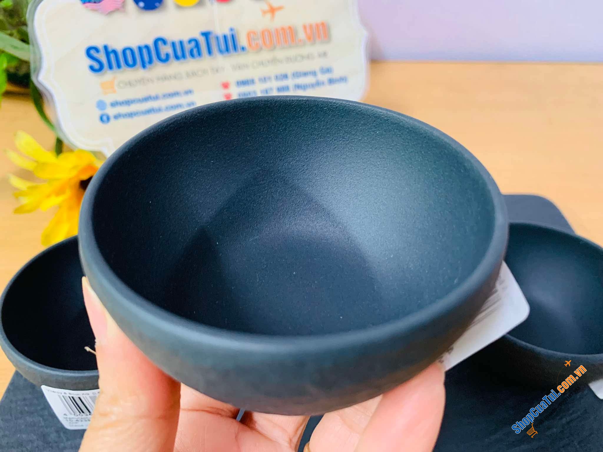 Sét 3 bát nước chấm Villeroy & Boch kèm khay Manufacture  - Set 1 khay và 3 bát chấm 8cm Villeroy Boch Manufacture Rock