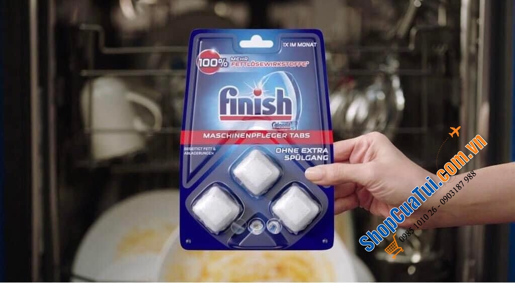 VỆ SINH MÁY RỬA BÁT FINISH - Vỉ 3 viên.