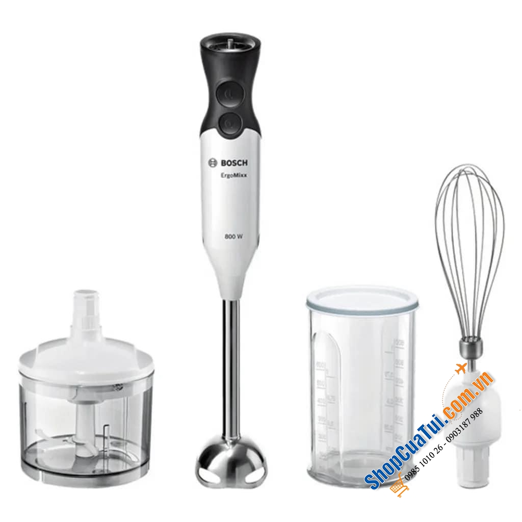 TRỌN BỘ MÁY XAY CẦM TAY ĐA NĂNG BOSCH MS6CA4150G MÀU TRẮNG.