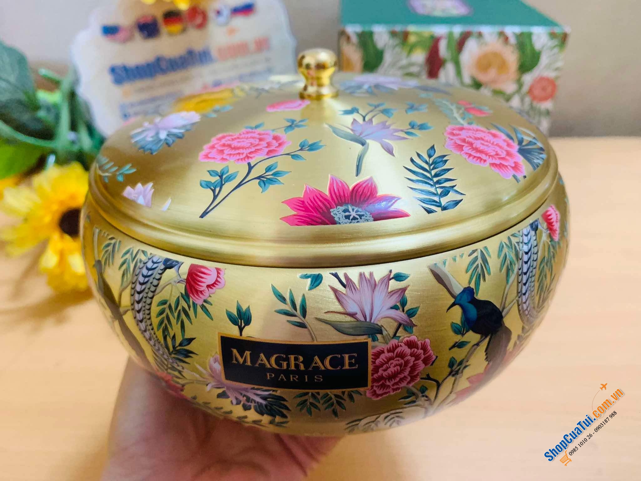 Thố kẹo Magrace Paris cao cấp