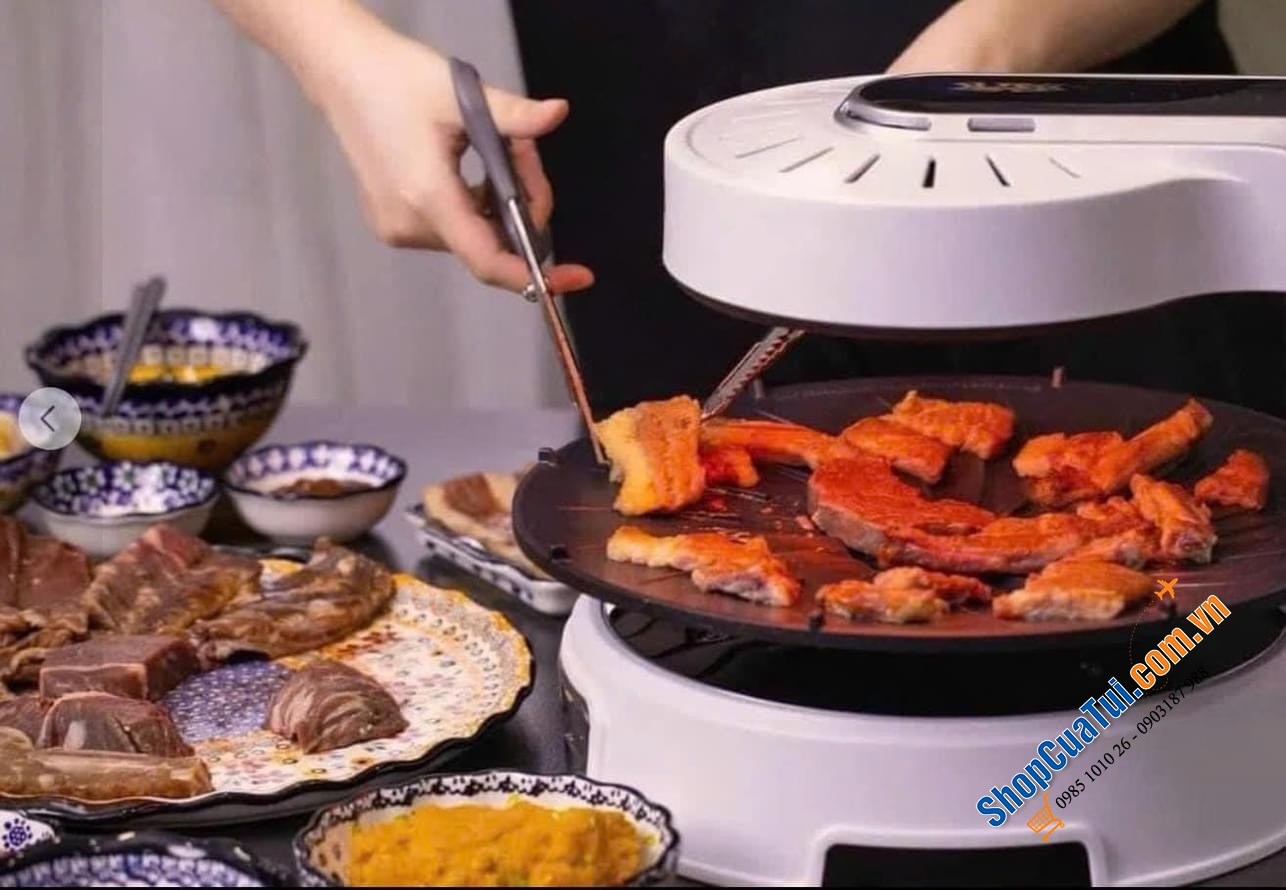 Bếp nướng kèm hút khói Egrill Đức phiên bản cơ bền nồi đồng cối đá lại dễ sử dụng - bản cơ