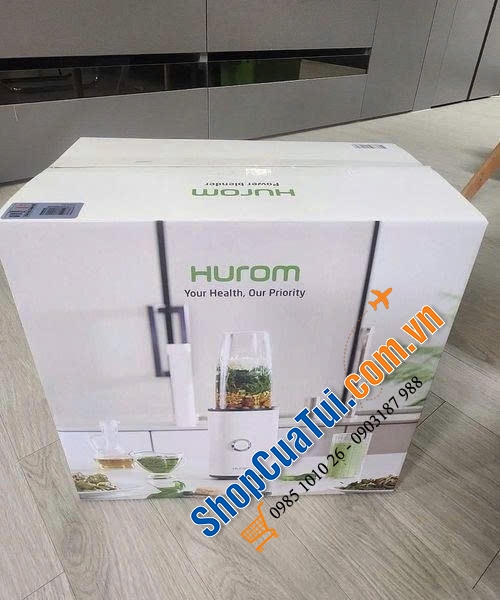 MÁY XAY SINH TỐ HUROM POWER  BL-D01  nhỏ gọn, công suất khủng 900W với hệ thống 6 lưỡi dao bằng thép không gỉ siêu sắc