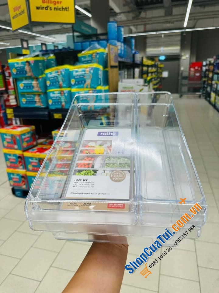 BỘ NGĂN ĐỰNG THỰC PHẨM TRONG TỦ LẠNH ROTHO - SWISS DESIGN.