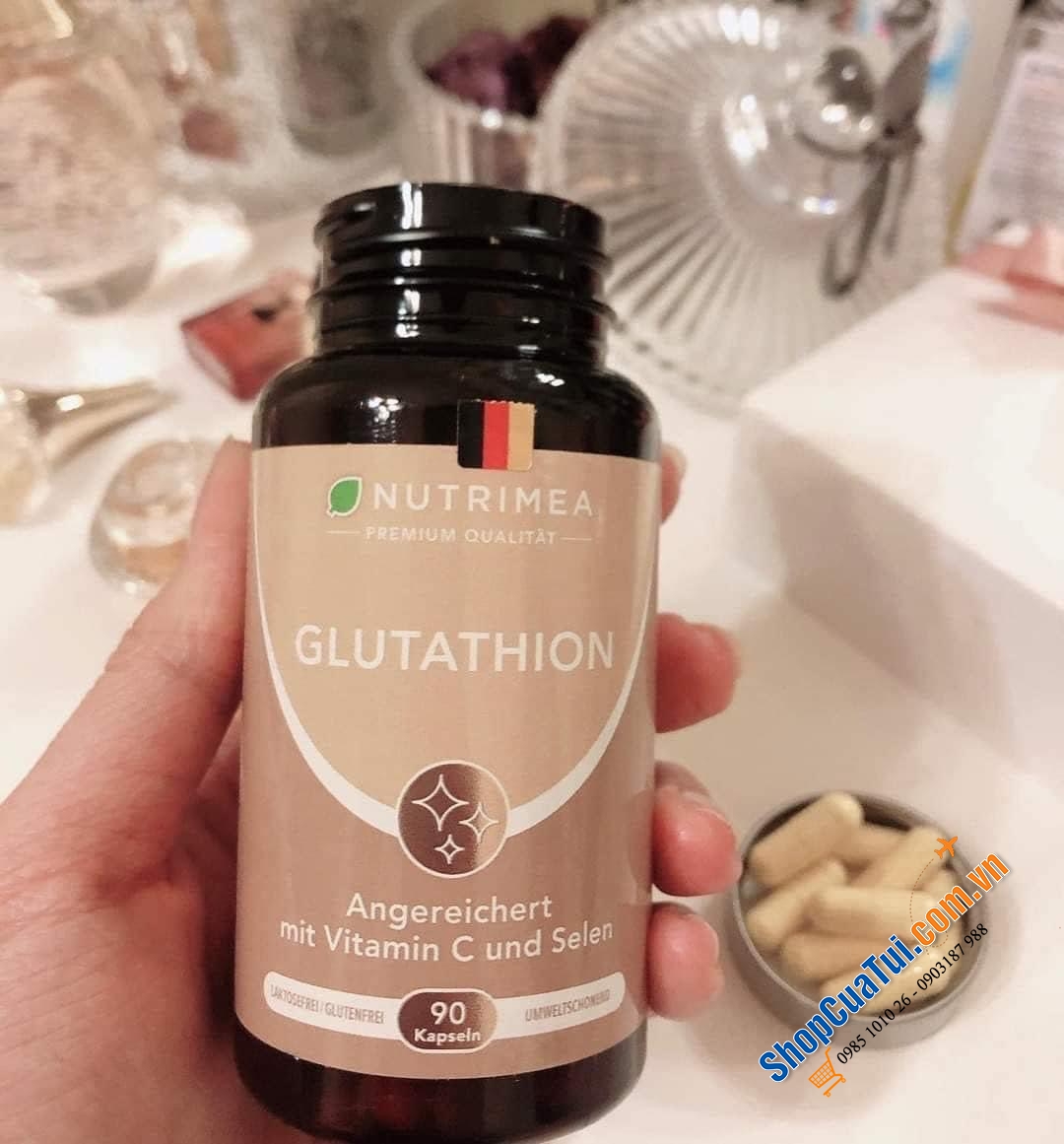 Viên uống trắng da Glutathion Nutrimea.