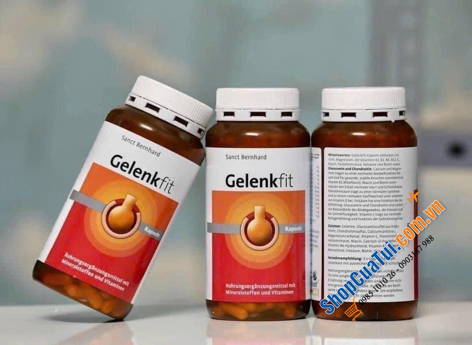 VIÊN UỐNG BỔ XƯƠNG KHỚP TOÀN DIỆN GLUCOSAMIN GELENK FIT 240 viên - Giảm đau khớp nhanh, hiệu quả lâu dài - tăng cường tiết dịch nhầy cho khớp