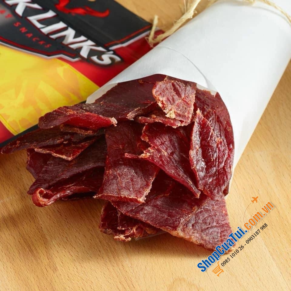 Original Beef Jerky JACK LINK 310g - Thịt bò khô nguyên chất giàu protein, giàu omega 3, hàm lượng oxi hoá cao, ít béo