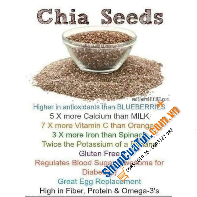 HỘP HẠT CHIA ĐEN HỮU CƠ CERTIFIED ORGANIC BLACK CHIA SEED 1.6kg